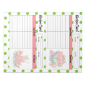 Mouth Watermelon Recipe Karte Notizblock (Vorderseite)