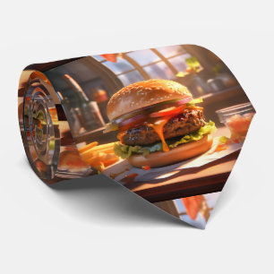 Mouthwässering Cheeseburger Neck Tie Krawatte