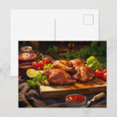 mouthwatering BBQ Chicken Skewers Postkarte (Vorne/Hinten)