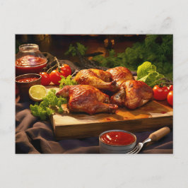 mouthwatering BBQ Chicken Skewers Postkarte