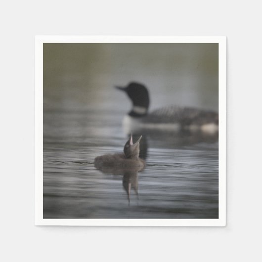 Mouthy Loon Paper Napkin Serviette (Vorderseite)