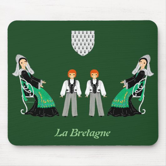 Moutons Blancs, Bretagne, Frankreich Mousepad (Vorne)