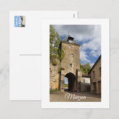 Mouzon Medieval Gatehouse, Frankreich Feiertagspostkarte (Vorne/Hinten)