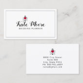 Movable Heart Wings Wedding Planer Script Typ Visitenkarte (Vorne/Hinten)
