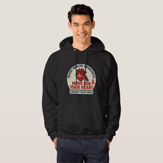 Move For Your Heart Health Awareness Hoodie (Vorne ganz)