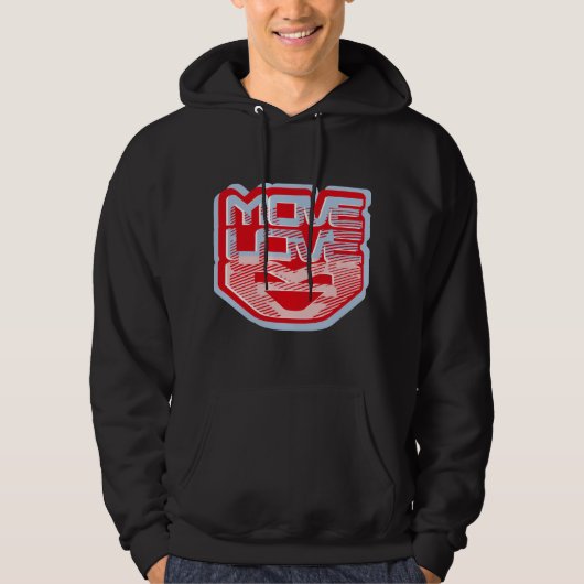 MOVE LOVE HEART BY MASANSER PIXELAT HOODIE (Vorderseite)