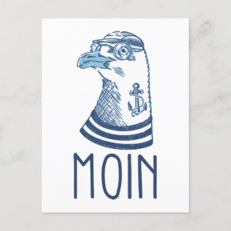 Möve Moin Anker / Norddeutschland Postkarte