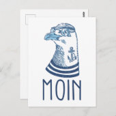 Möve Moin Anker / Norddeutschland Postkarte (Vorne/Hinten)