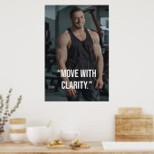 Move With Clarity Fitness Quote Poster (Küche)