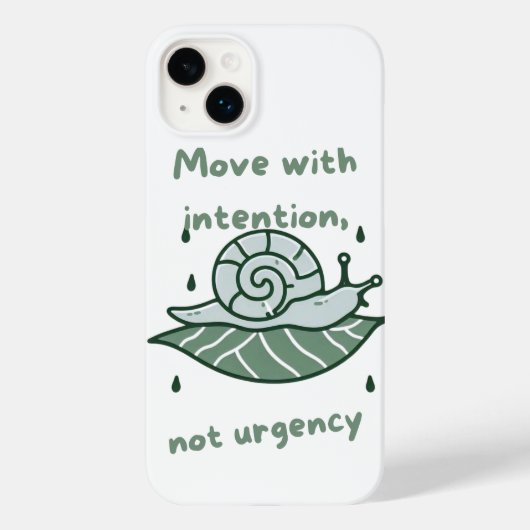 Move with Intention – Snail Quote Art Case-Mate iPhone Hülle (Rückseite)