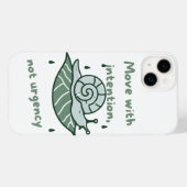 Move with Intention – Snail Quote Art Case-Mate iPhone Hülle (Rückseite (Horizontal))