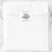 Move with Intention – Snail Quote Art Runder Aufkleber (Tasche)