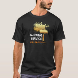 Moveable Gold Brush Paint Spritzer T-Shirt