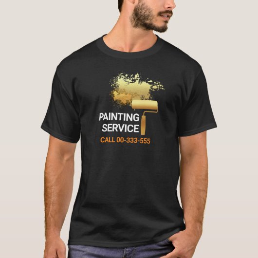 Moveable Gold Brush Paint Spritzer T-Shirt (Vorderseite)