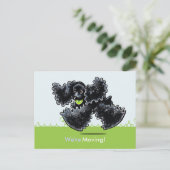 Moved Moving Cocker Spaniel Neue Adresse Ankündigungspostkarte (Stehend Vorderseite)