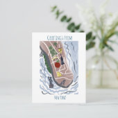 Moved New York Map | Handgezeichnete Darstellung Postkarte (Stehend Vorderseite)