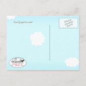 Moved Owls Liebe Nest Neue Adresse Ankündigungspostkarte (Rückseite)