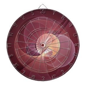 Movement Abstrakt Modern Wine Red Pink Fraktal Kun Dartscheibe