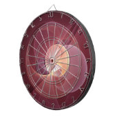 Movement Abstrakt Modern Wine Red Pink Fraktal Kun Dartscheibe (Vorderseite rechts)
