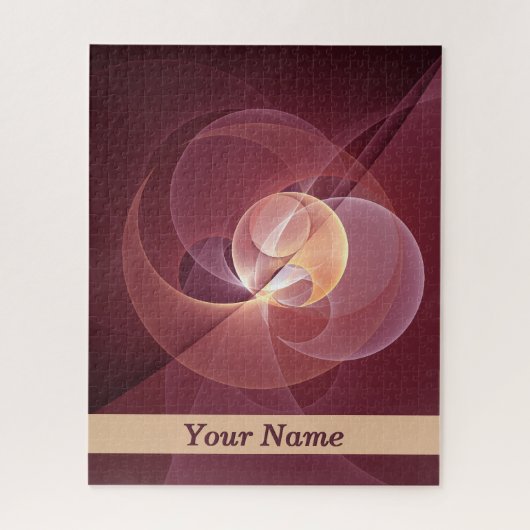 Movement Abstrakt Wine Red Rosa Fraktal Art Name Puzzle (Vertikal)