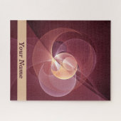 Movement Abstrakt Wine Red Rosa Fraktal Art Name Puzzle (Horizontal)