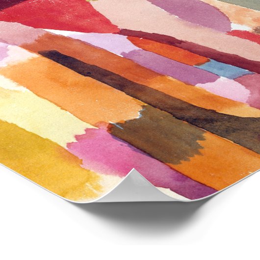 Movement of Vaulted Chambers : Paul Klee 1915 Poster (Ecke)