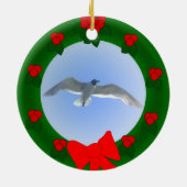 Möven-im Flug Verzierung 2 Keramikornament (Hinten)