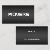 Movers Black Visitenkarte (Vorne/Hinten)