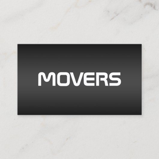 Movers Black Visitenkarte (Vorderseite)