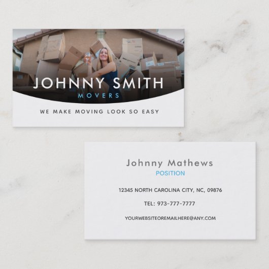 Movers Slogans Business Cards Visitenkarte (Vorne/Hinten)