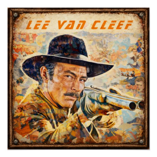 Movie Actor Lee Van Cleef Poster (Vorderseite)