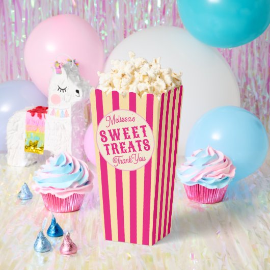 Movie Birthday Popcorn Sweet Leckereien Hot Pink Geschenkschachtel (Party)