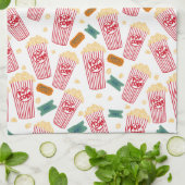 Movie Buffs Popcorn Muster Küchentuch (Gefaltet)