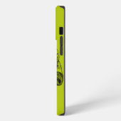 Movie cameraman vintage lime green  iPhone hülle (Linke Seite)