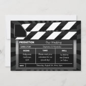 Movie Clap Board Custom Hollywood Save the Date (Vorderseite)