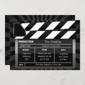 Movie Clap Board Custom Hollywood Save the Date (Vorne/Hinten)