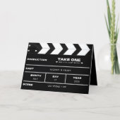 Movie Clap Board Film Strip Photo Wedding Programm (Vorderseite)