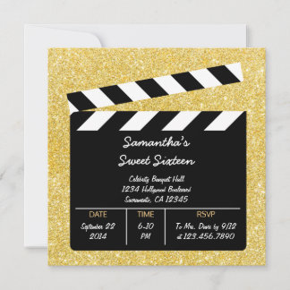 Movie Clapboard 16 . Geburtstag Einladung zum Gebu
