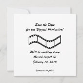Movie Clapboard Hochzeit speichern Sie das Datum Save The Date (Rückseite)