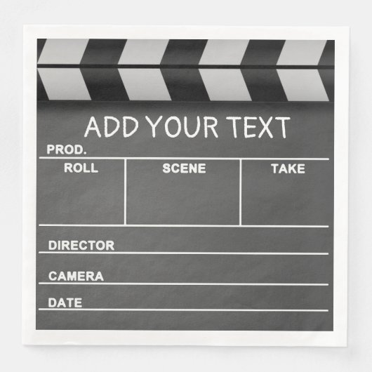 Movie Clapboard Papier Napkins Serviette (Vorderseite)