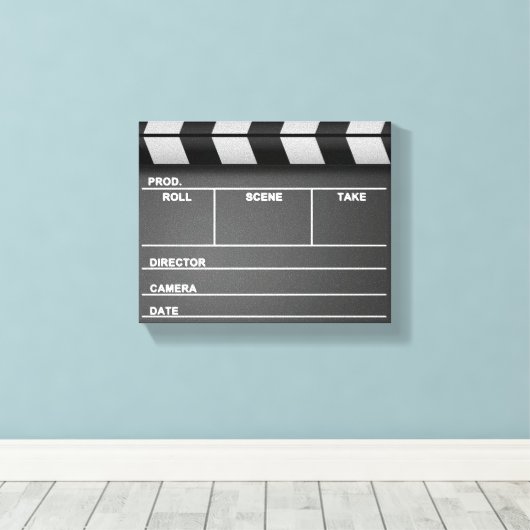 Movie Clapboard Stretched Canvas Print Leinwanddruck (Insitu (Holzboden))