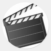 Movie Clapper Runder Aufkleber (Vorderseite)