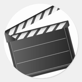 Movie Clapper Runder Aufkleber
