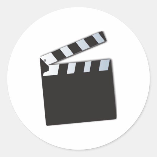 Movie Clapperboard Runder Aufkleber (Vorderseite)