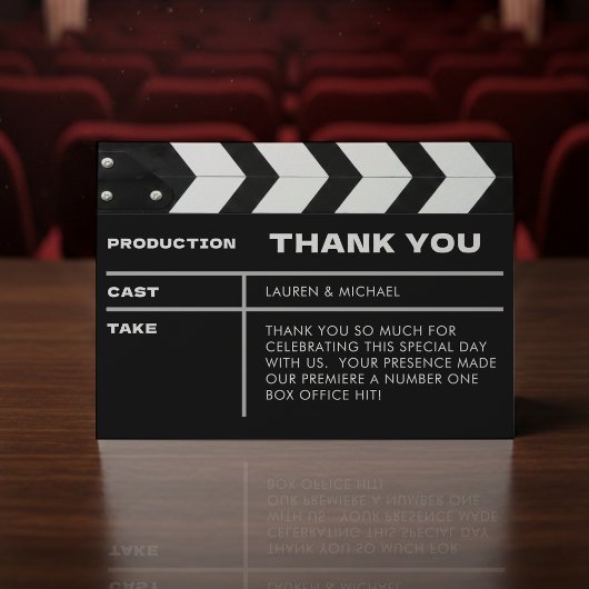 Movie Film Clap Board Dankeskarte
