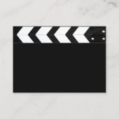 Movie Film Clap Board QR Code Wedding Registry Begleitkarte (Rückseite)