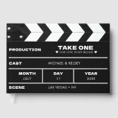 Movie Film Clap Board Wedding Gästebuch (Vorderseite)