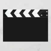 Movie Film Clap Board Wedding Menükarte (Rückseite)