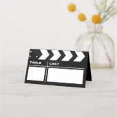 Movie Film Clap Board Wedding Reception Table Platzkarte (Vorderseite)