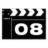 Movie Film Clap Board Wedding Tischnummer (Vorderseite)